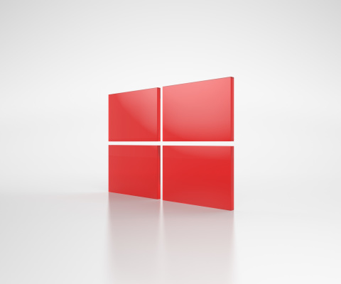 Fondo de pantalla Windows Red Emblem 480x400