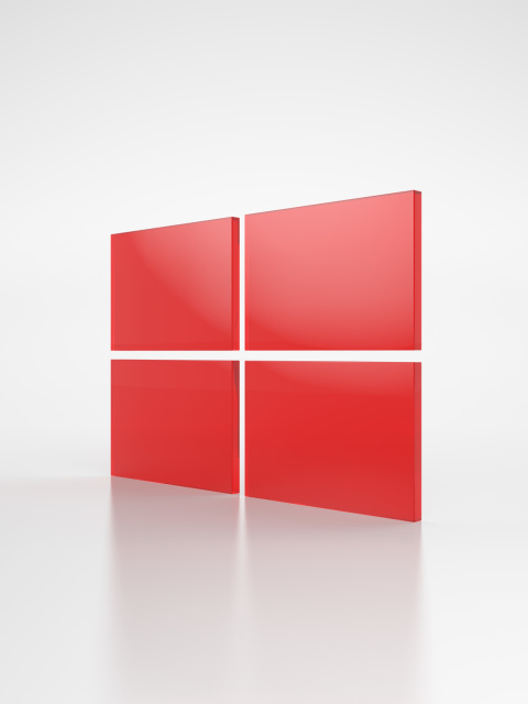 Fondo de pantalla Windows Red Emblem 480x640