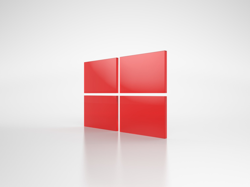 Windows Red Emblem wallpaper 800x600