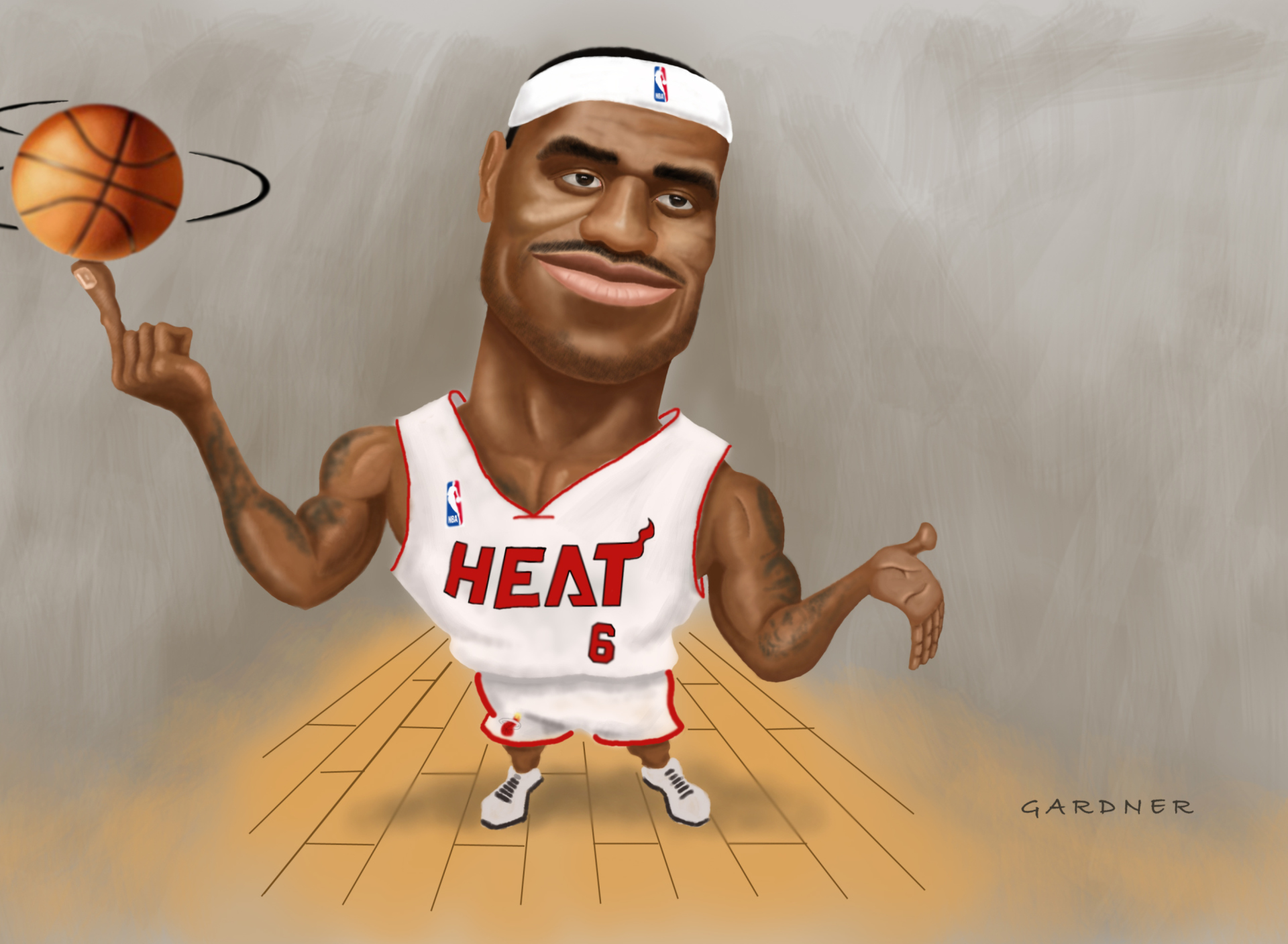 Sfondi Lebron James Caricature 1920x1408