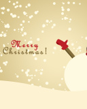 Merry Christmas Wishes from Snowman wallpaper 128x160