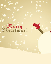 Merry Christmas Wishes from Snowman wallpaper 176x220