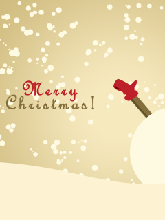 Обои Merry Christmas Wishes from Snowman 240x320