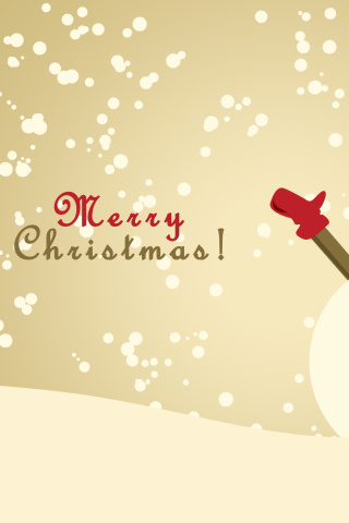 Merry Christmas Wishes from Snowman wallpaper 320x480
