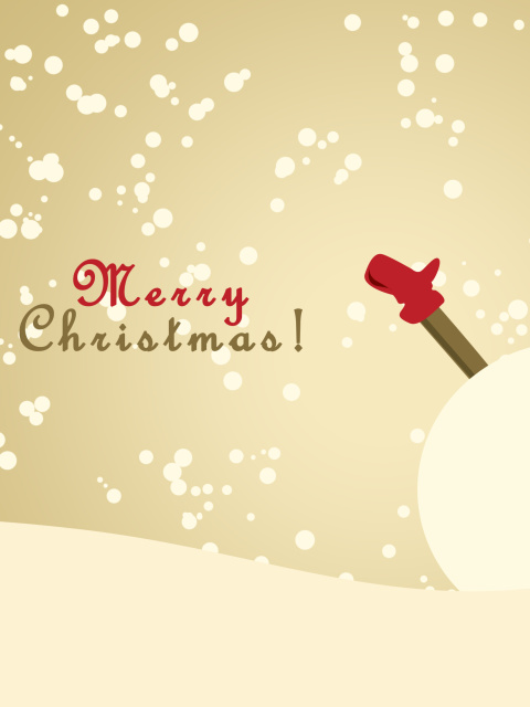 Merry Christmas Wishes from Snowman wallpaper 480x640