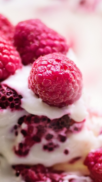 Raspberry Ice Cream wallpaper 360x640