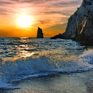 Splash on Evening Beach - Fondos de pantalla gratis para 208x208