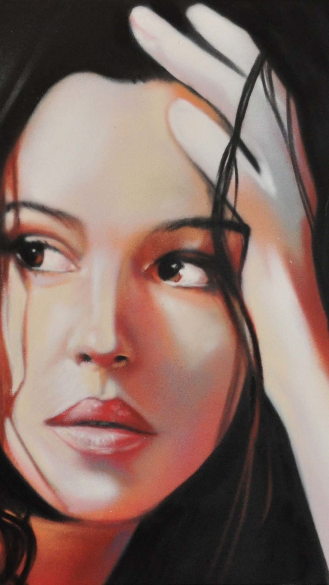 Fondo de pantalla Monica Bellucci Painting 1080x1920