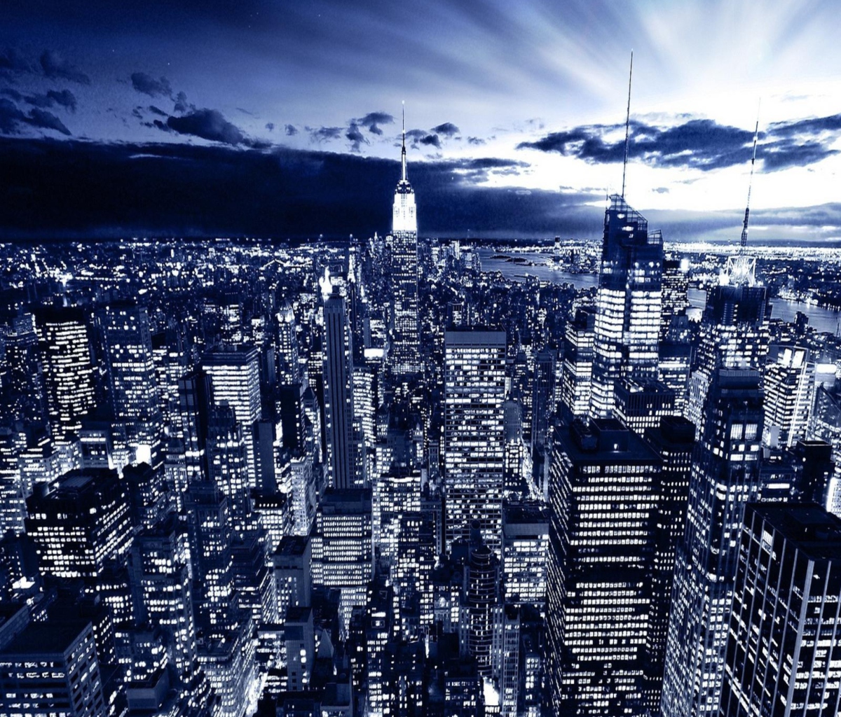 Screenshot №1 pro téma New York In Blue 1200x1024