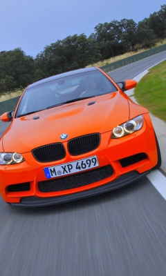 Обои Orange BMW 240x400