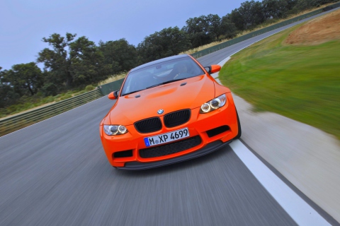 Fondo de pantalla Orange BMW 480x320