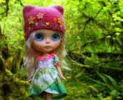 Cute Blonde Doll In Forest wallpaper 176x144