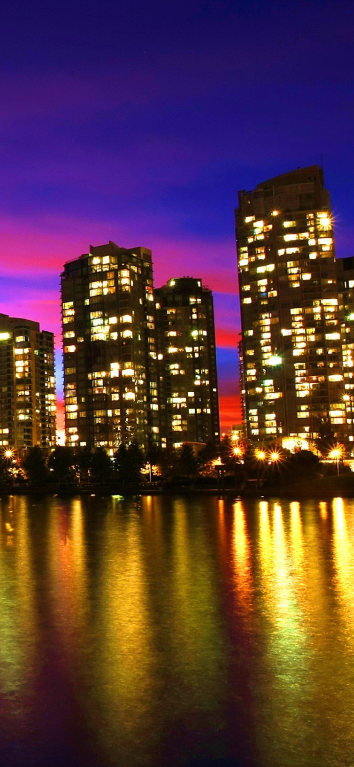 Vancouver Sunset Canada wallpaper 1170x2532