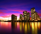 Vancouver Sunset Canada wallpaper 176x144