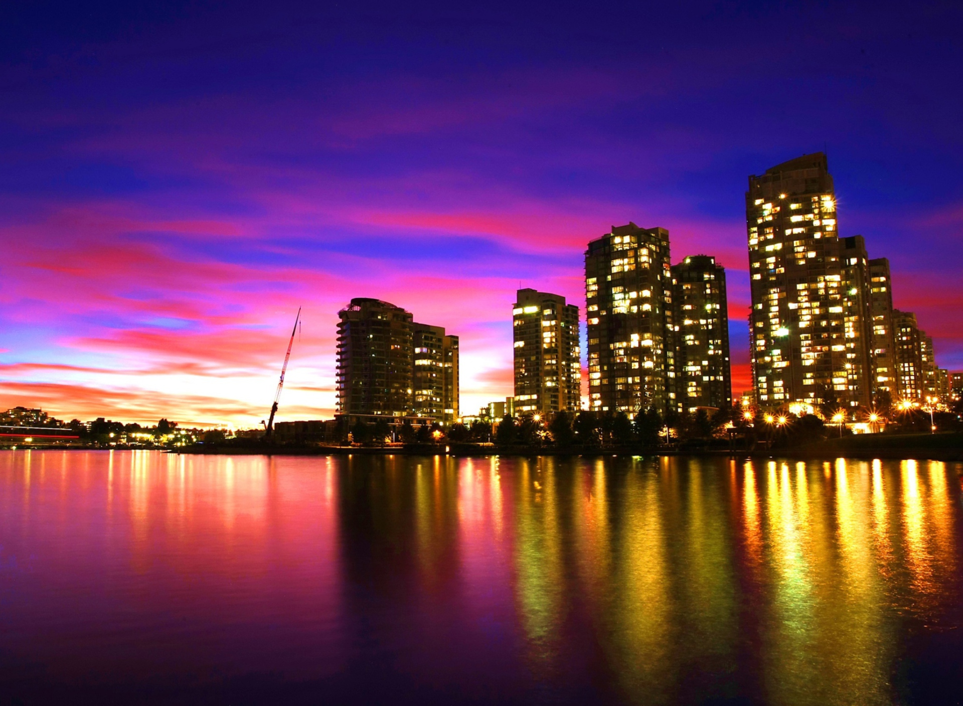 Fondo de pantalla Vancouver Sunset Canada 1920x1408