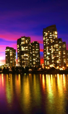 Vancouver Sunset Canada wallpaper 240x400