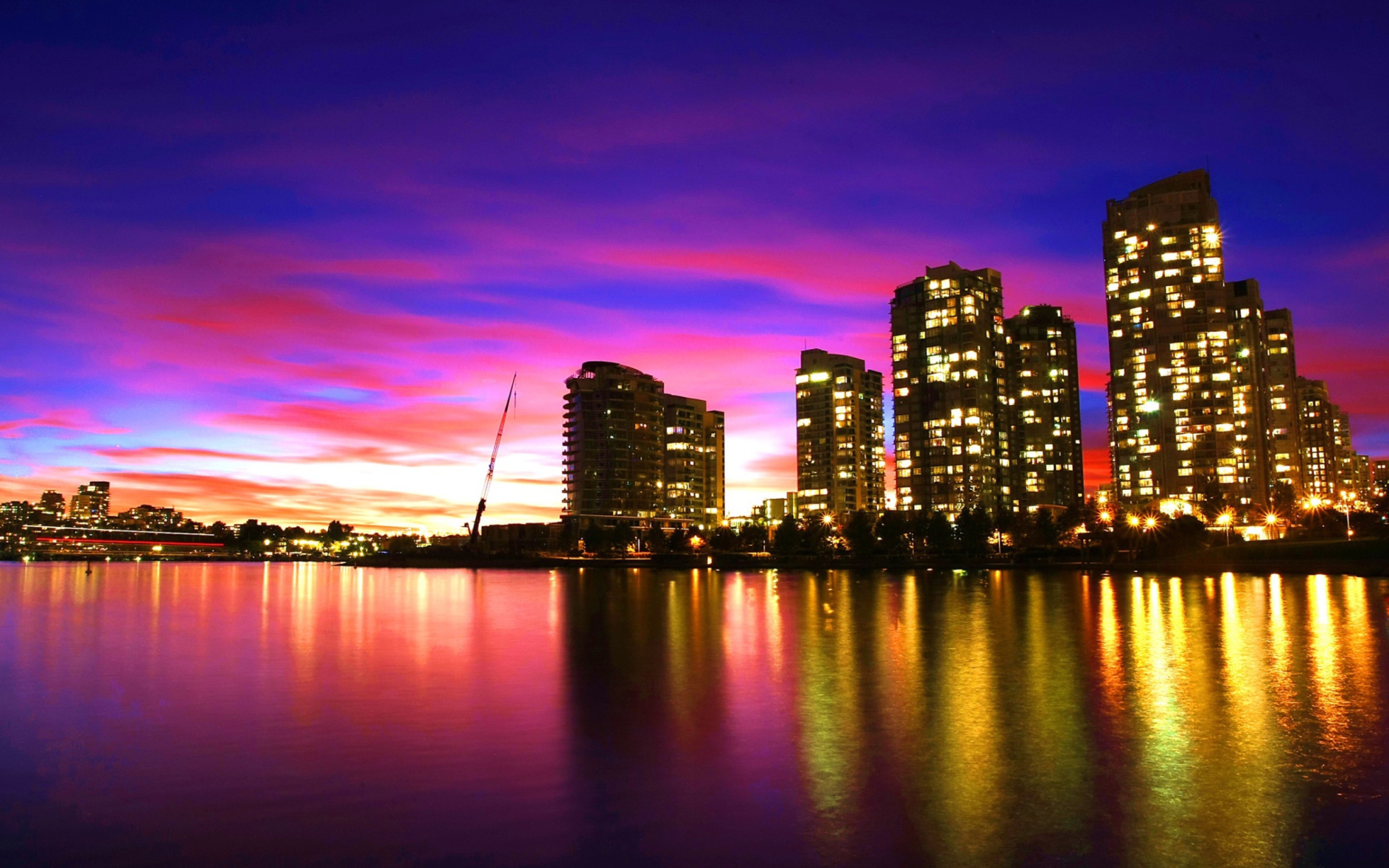 Vancouver Sunset Canada wallpaper 2560x1600