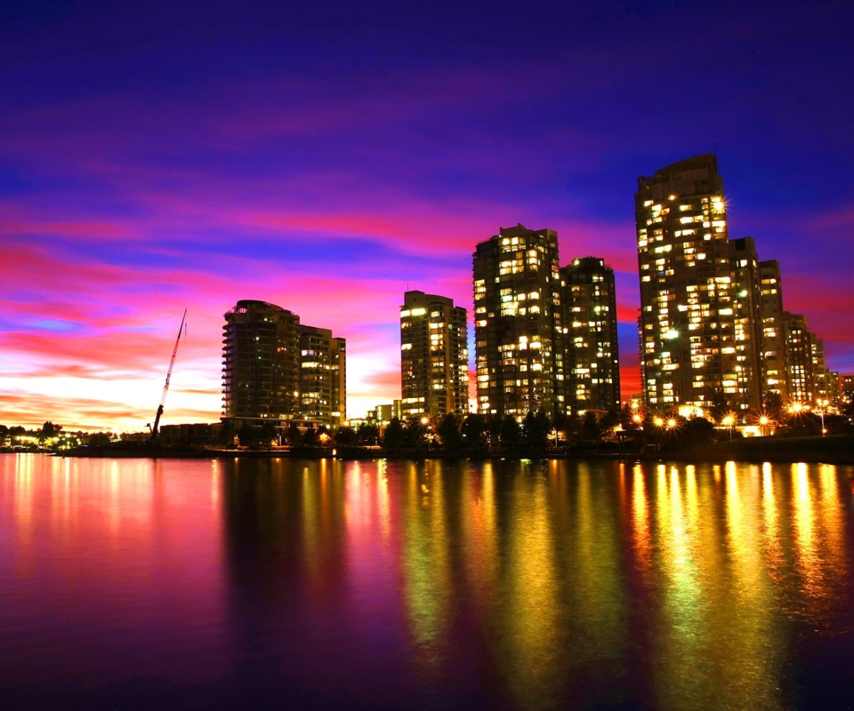 Vancouver Sunset Canada wallpaper 960x800