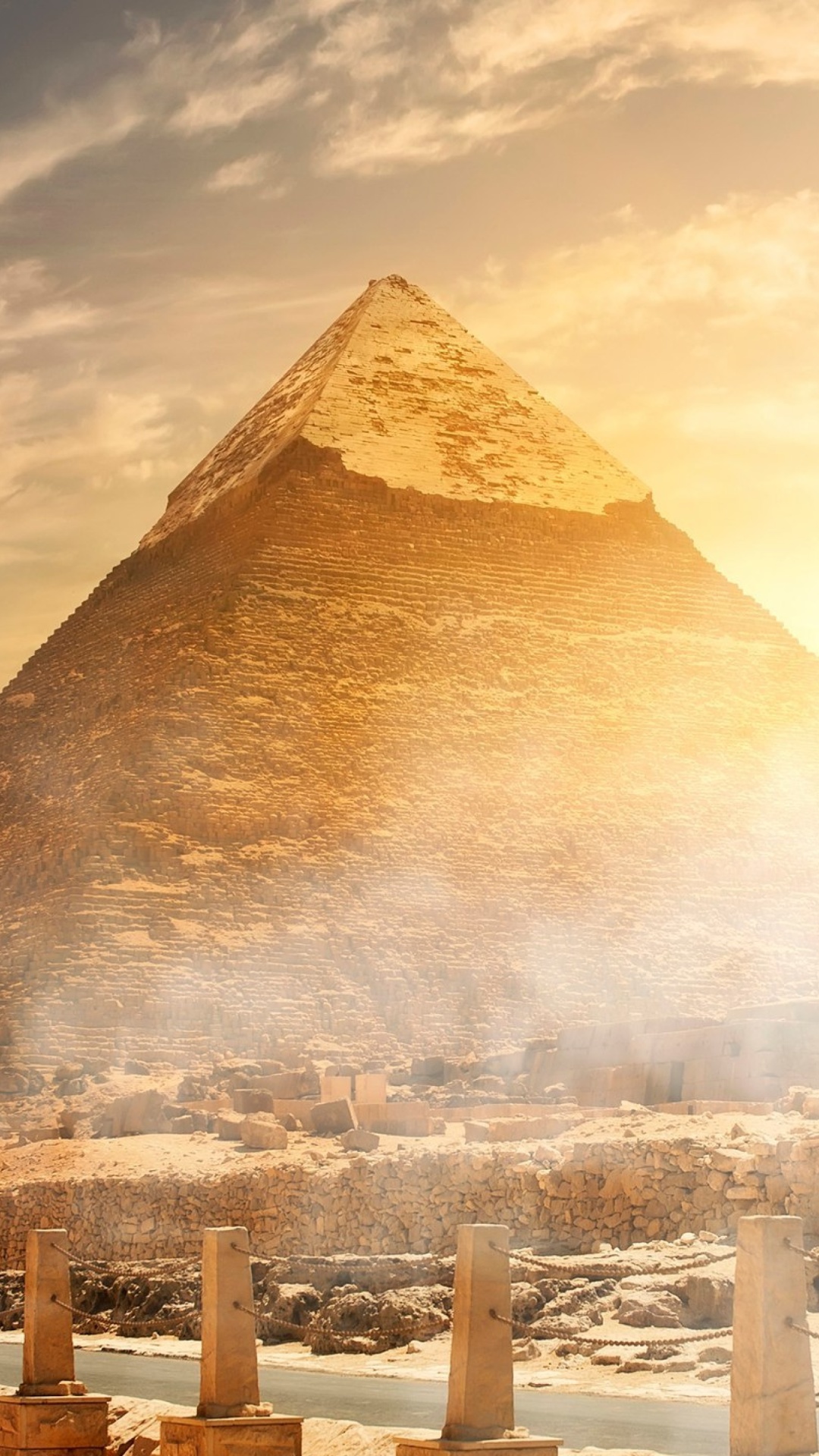 Sfondi Egypt pyramid Ginza Wonders of World 1080x1920