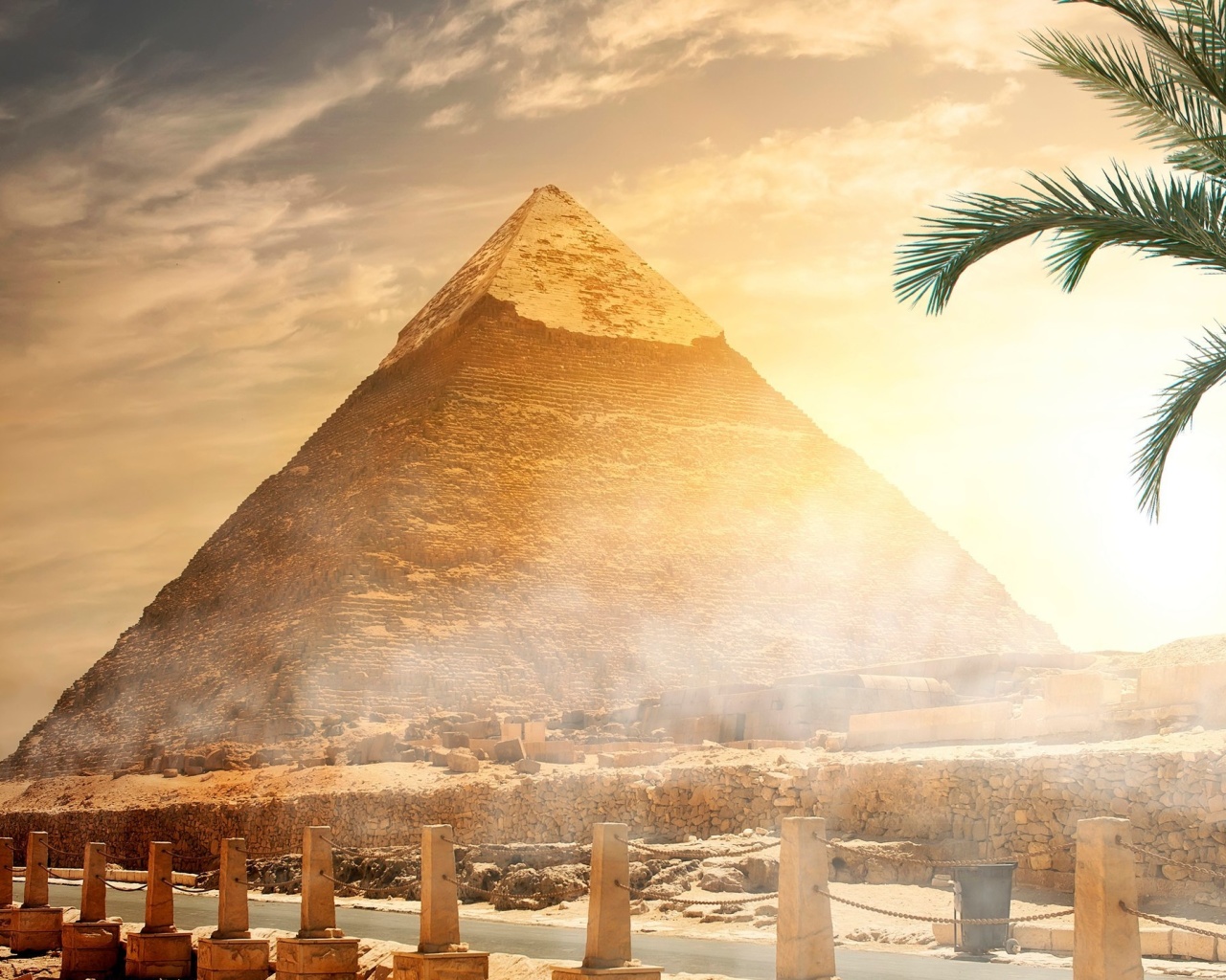 Sfondi Egypt pyramid Ginza Wonders of World 1280x1024