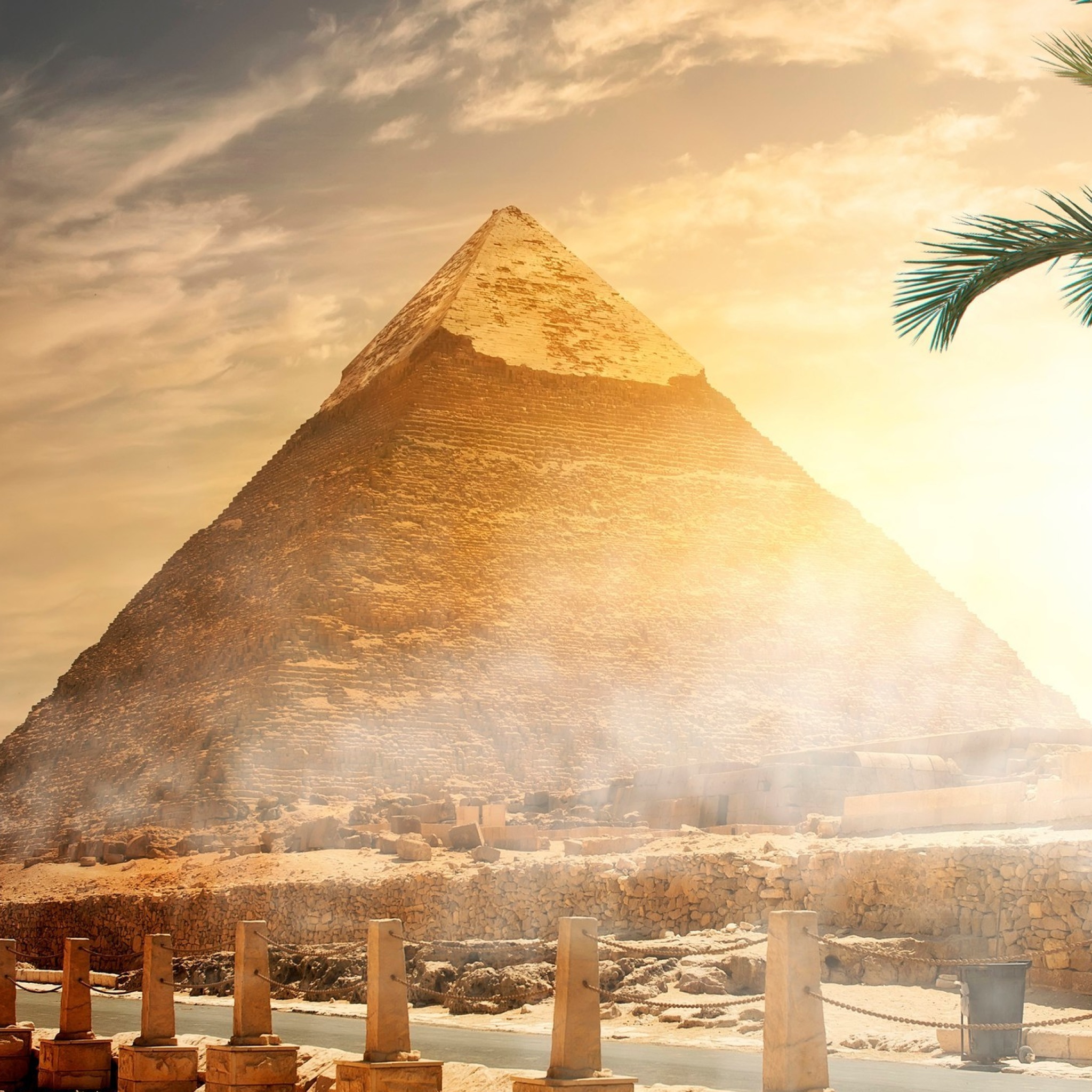 Обои Egypt pyramid Ginza Wonders of World 2048x2048
