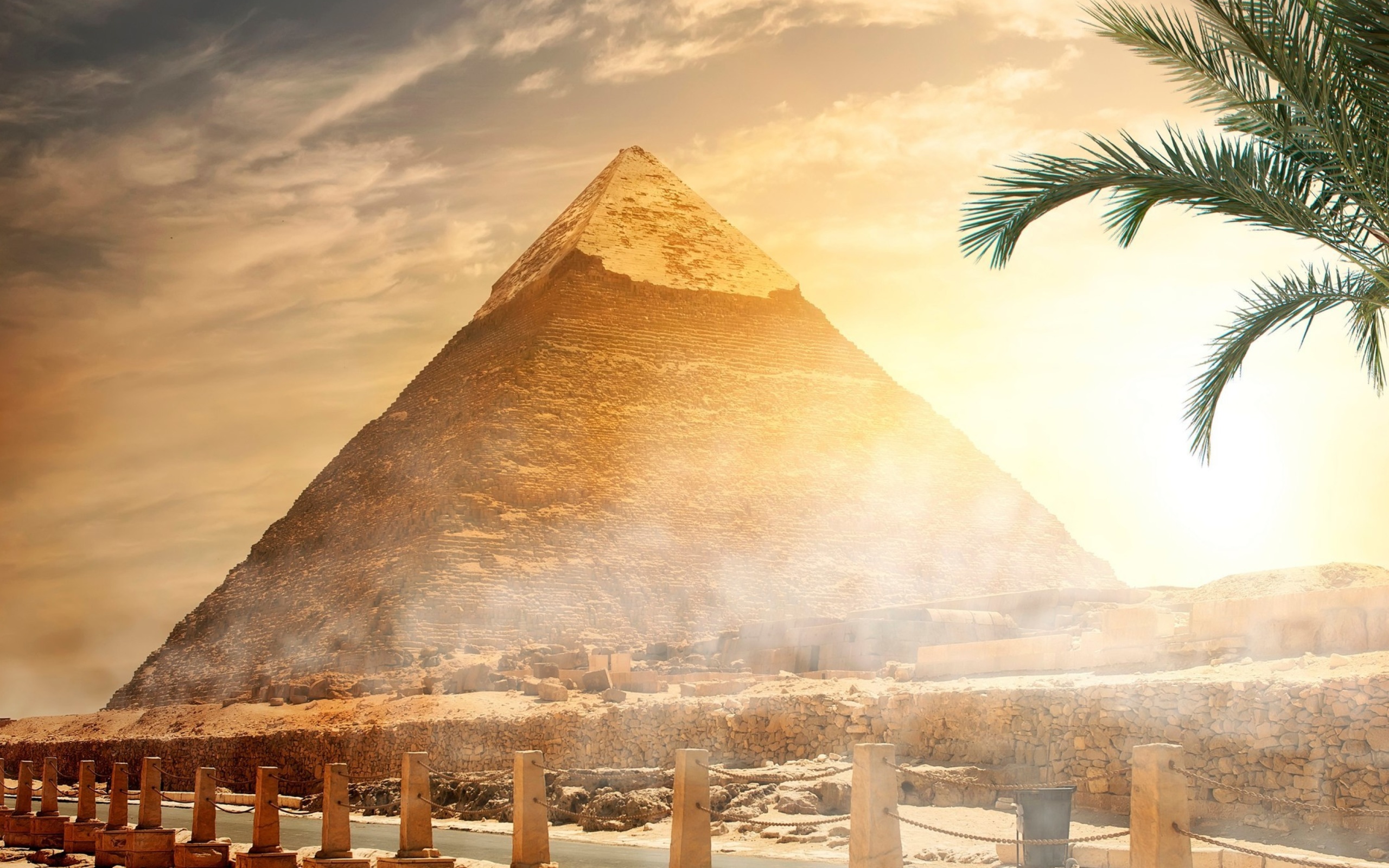 Fondo de pantalla Egypt pyramid Ginza Wonders of World 2560x1600
