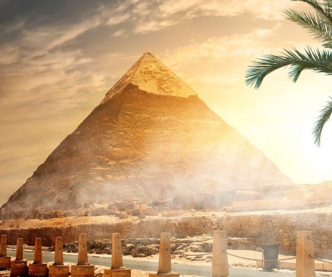 Egypt pyramid Ginza Wonders of World wallpaper 480x400