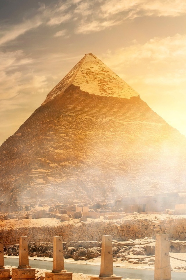 Das Egypt pyramid Ginza Wonders of World Wallpaper 640x960