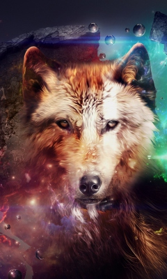 Das Magic Wolf Wallpaper 240x400