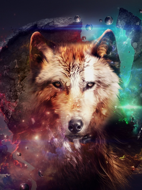 Magic Wolf wallpaper 480x640