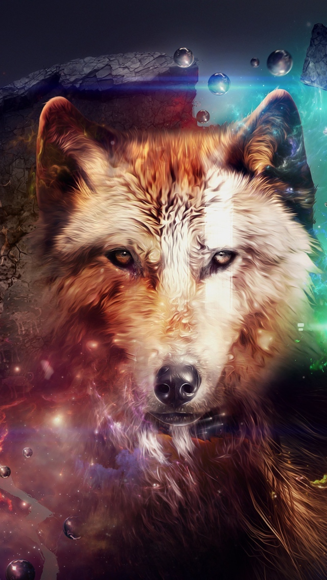 Magic Wolf wallpaper 640x1136