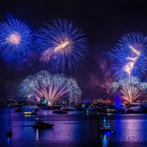 Обои New Year Fireworks 208x208