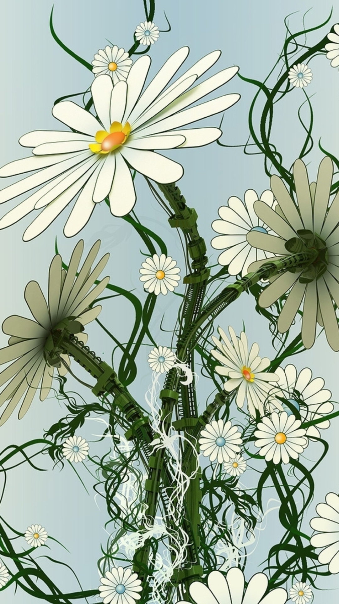 Daisy Pattern wallpaper 1080x1920