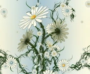 Daisy Pattern wallpaper 176x144