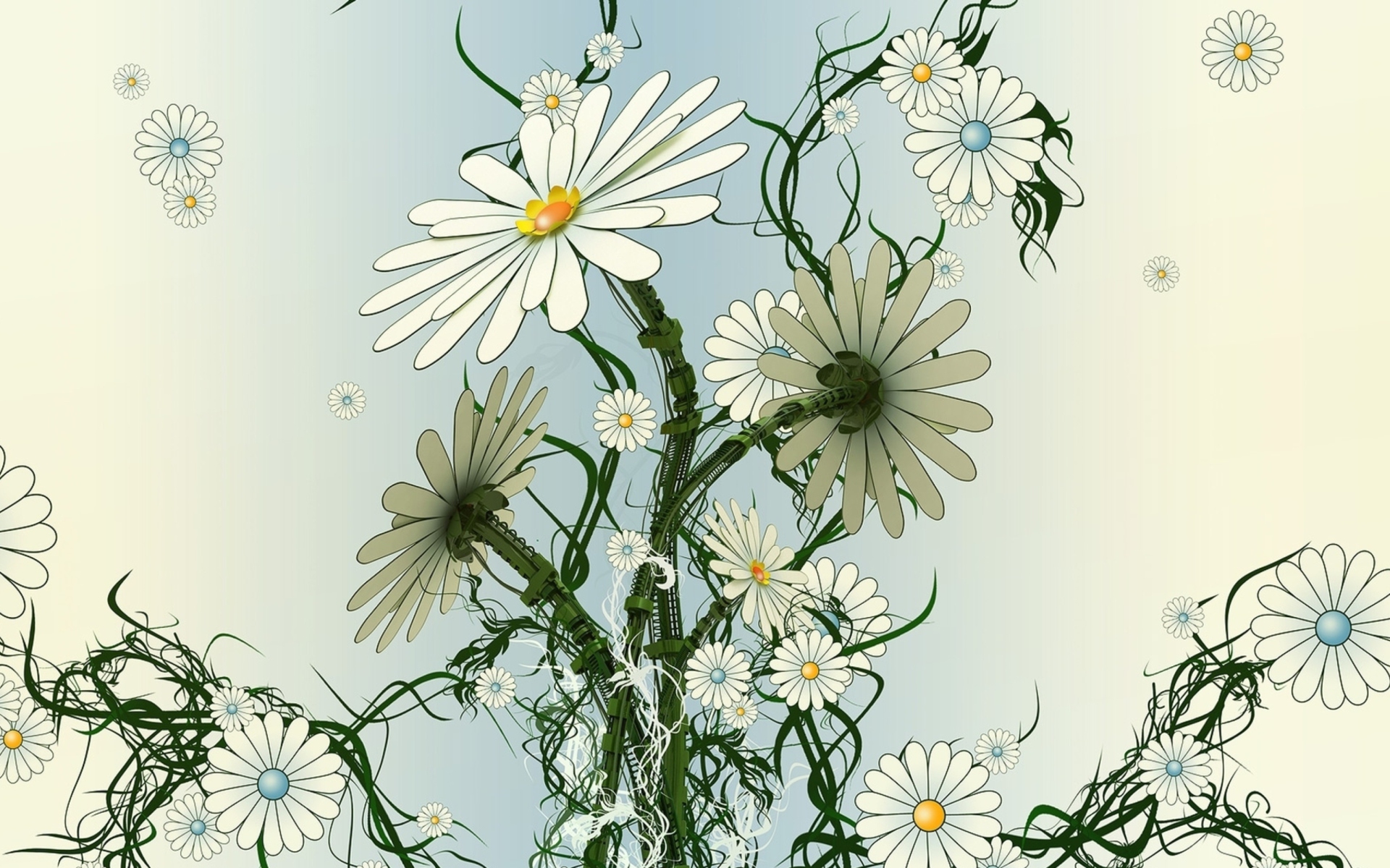 Das Daisy Pattern Wallpaper 1920x1200