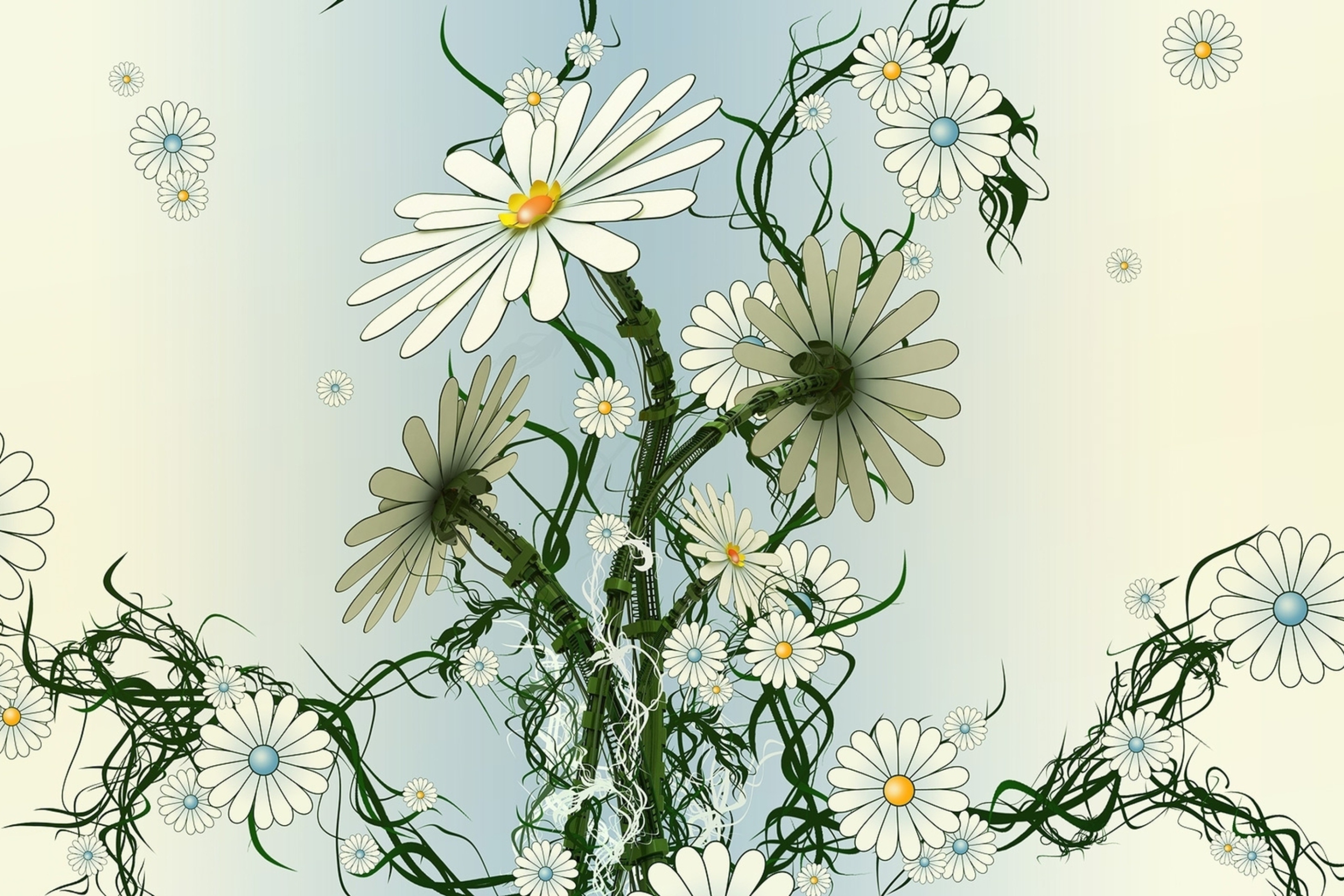 Das Daisy Pattern Wallpaper 2880x1920
