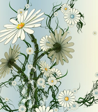 Kostenloses Daisy Pattern Wallpaper für Nokia Asha 308