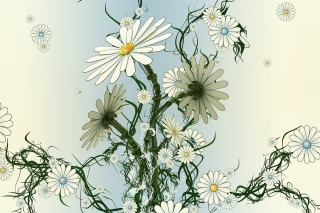 Kostenloses Daisy Pattern Wallpaper für 1600x1280