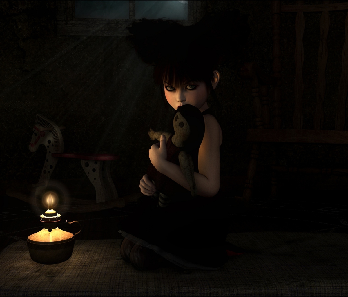 Screenshot №1 pro téma Lonely Child With Toy 1200x1024