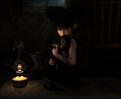 Das Lonely Child With Toy Wallpaper 176x144