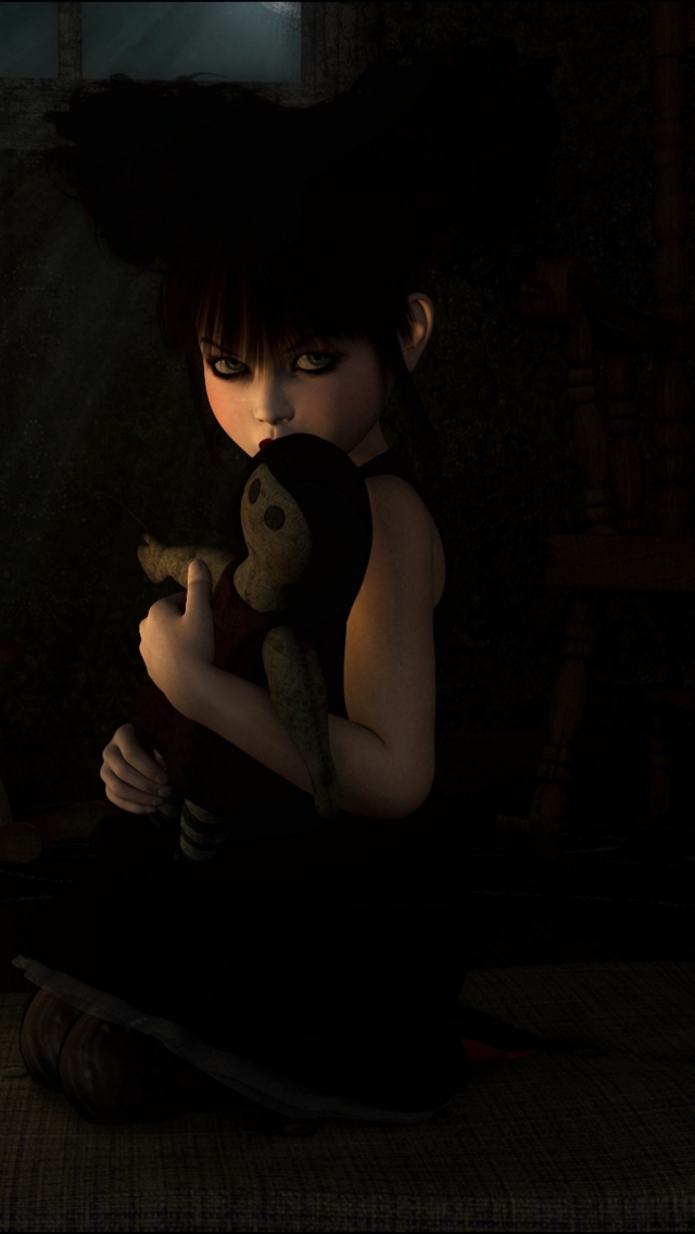 Screenshot №1 pro téma Lonely Child With Toy 640x1136