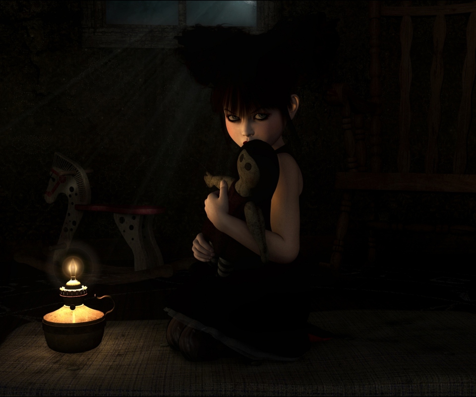 Screenshot №1 pro téma Lonely Child With Toy 960x800