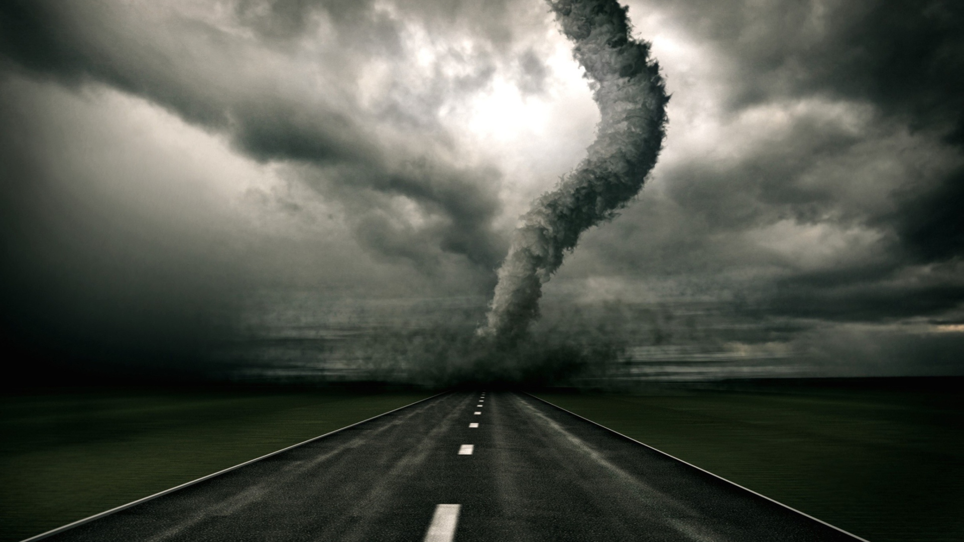 Fondo de pantalla Tornado On The Road 1920x1080