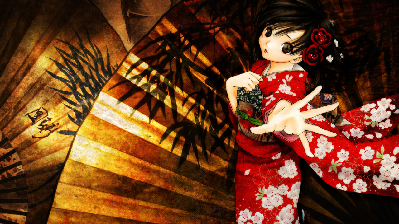 Fondo de pantalla Toujou Aya In Kimono 1280x720