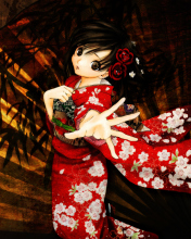 Обои Toujou Aya In Kimono 176x220
