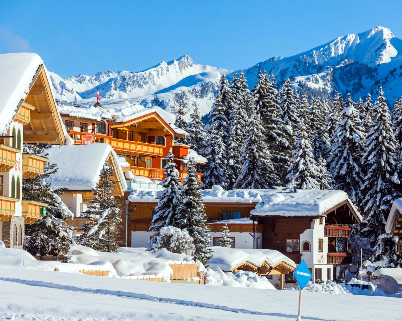 Fondo de pantalla Austria Ski Holidays 1280x1024