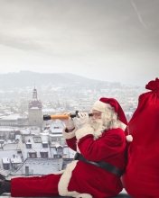 Das Santa Claus Is Coming To Town Wallpaper 176x220