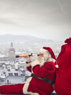 Das Santa Claus Is Coming To Town Wallpaper 240x320