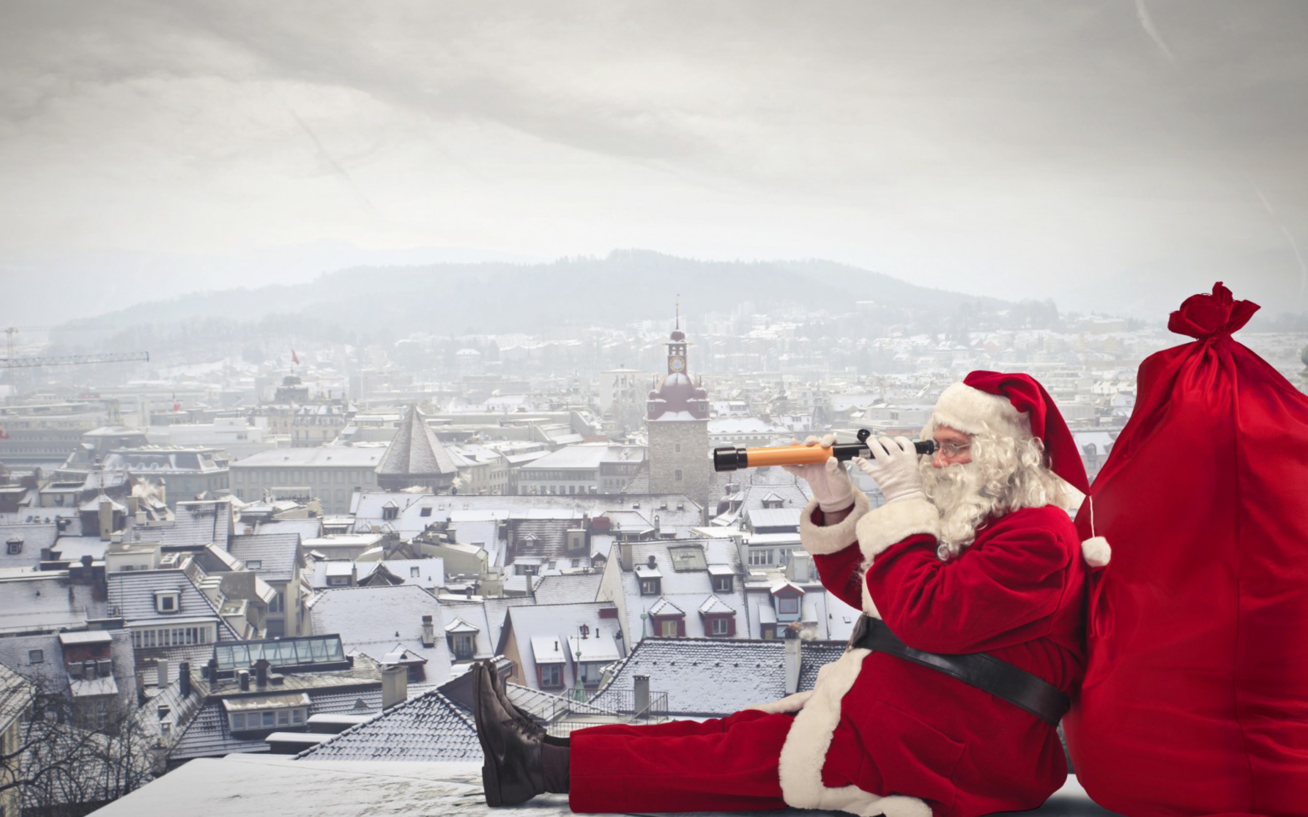 Das Santa Claus Is Coming To Town Wallpaper 2560x1600