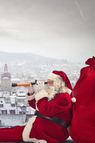 Das Santa Claus Is Coming To Town Wallpaper 320x480